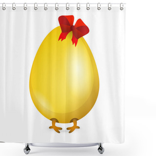 Personality  Little Chicken In Egg. Vector Illustration. Shower Curtains