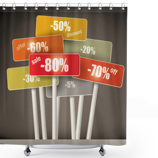 Personality  Selection Of Discout Signs Shower Curtains