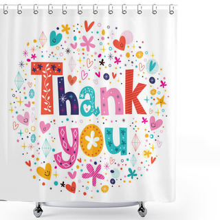 Personality  Thank You Card Shower Curtains