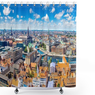 Personality  Panorama Of Copenhagen In Denmark Shower Curtains