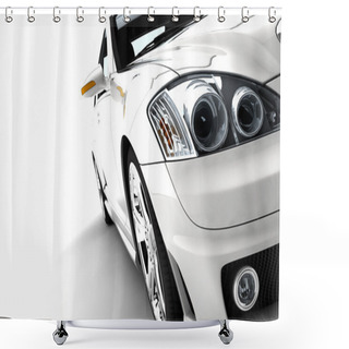 Personality  White Car Shower Curtains