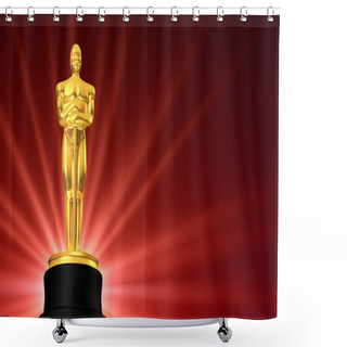 Personality  Film Award In Red With Copy Space Shower Curtains