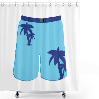 Personality  Man Shorts Raster Shower Curtains