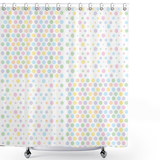 Personality  Pastel Polka Dots Shower Curtains