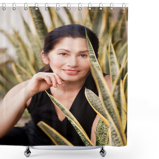 Personality  Woman Aged In Nature Shower Curtains