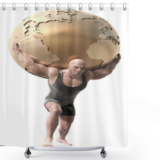 Personality  Weight Lifter Shower Curtains