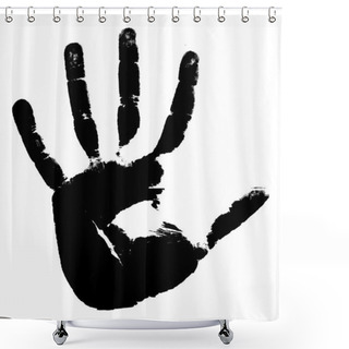 Personality  Black Print Of A Hand Shower Curtains