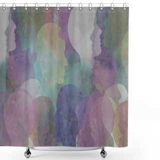 Personality  Abstract Diversity Society Shower Curtains