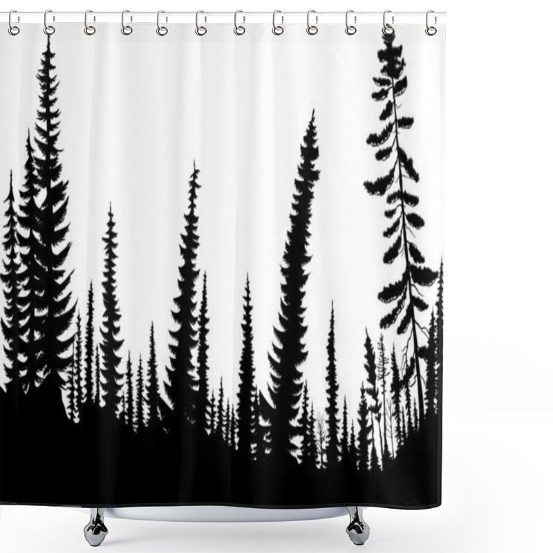 Personality  Spruce Forest Shower Curtains