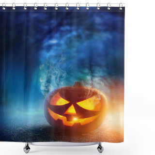 Personality  Spooky Halloween Night Shower Curtains