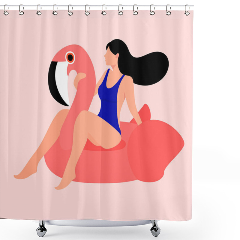 Personality  Inflatable float rubber ring for children and adults, for swimming pools, the sea, oceans, rivers, lakes shower curtains