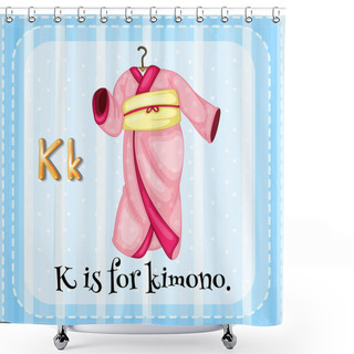 Personality  Alphabet K Shower Curtains
