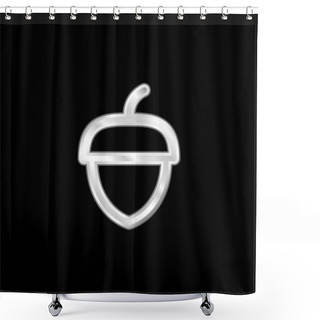Personality  Acorn Silver Plated Metallic Icon Shower Curtains