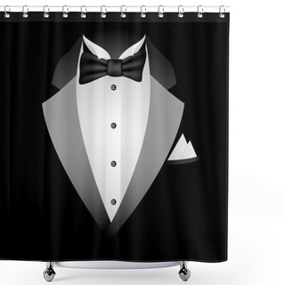Personality  Black Tuxedo Shower Curtains