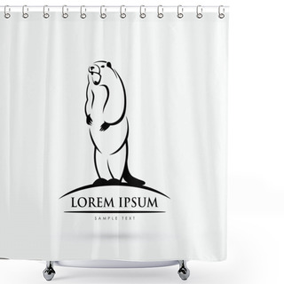 Personality  Marmot Animal Illustration Shower Curtains