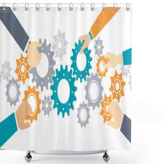 Personality  Business Team Concept Shower Curtains