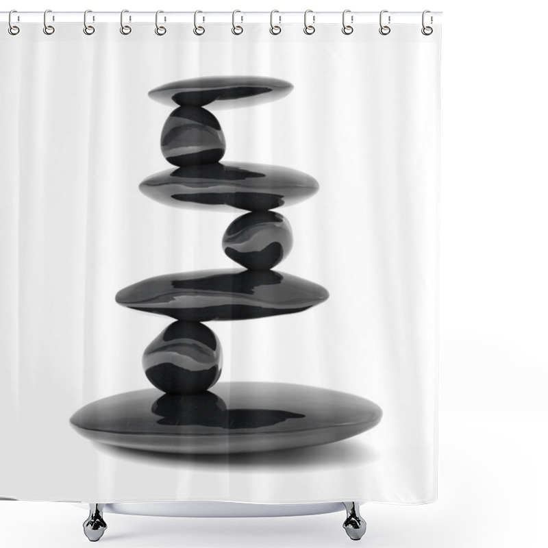 Personality  Zen stones balance concept shower curtains