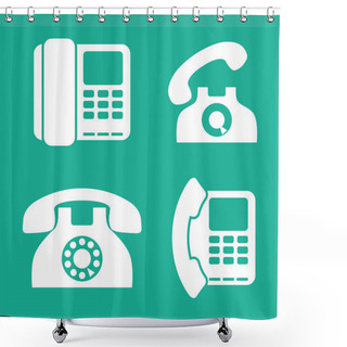 Personality  Communication Icons Shower Curtains