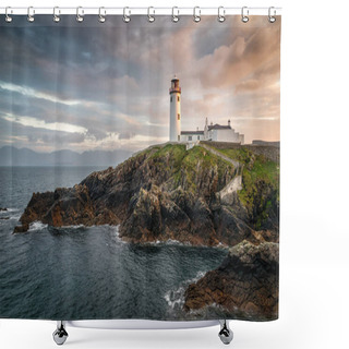 Personality  This Is A Picute Of Fanad Light House On The North Coast Of Donegal Ireland.  This Was Taken Just Before Sunset Shower Curtains
