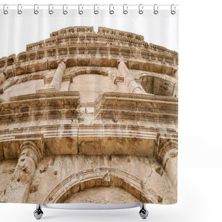 Personality  Low Angle View Of Ancient Colosseum Against Sky In Rome  Shower Curtains