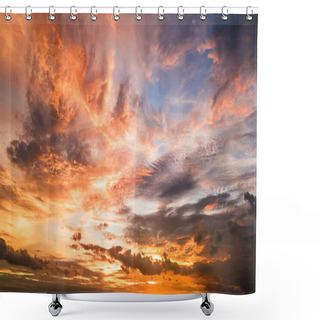 Personality  Colorful Sunset Sky In Twilight  Time Shower Curtains