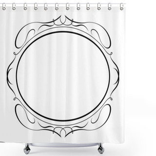 Personality  Calligraphy Ornamental Penmanship Decorative Frame Shower Curtains