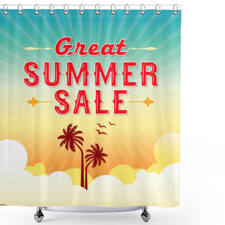 Personality  Summer Sale Banner  Shower Curtains
