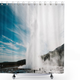 Personality  Geysir Shower Curtains