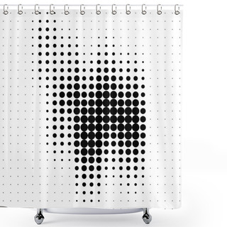 Personality  Abstract Halftone Soundwave Design Element Shower Curtains