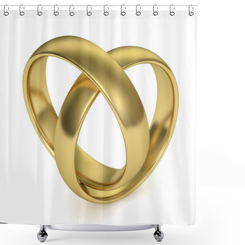 Personality  Wedding Rings Shower Curtains