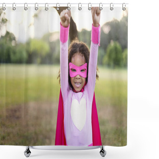 Personality  Superheroes Cheerful Girl Have Fun Shower Curtains