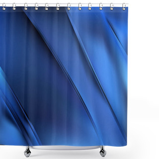 Personality  Dark Blue Diagonal Shiny Lines Background Beautiful Elegant Illustration Graphic Art Design Shower Curtains
