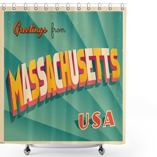 Personality  Touristic Greeting Card Shower Curtains
