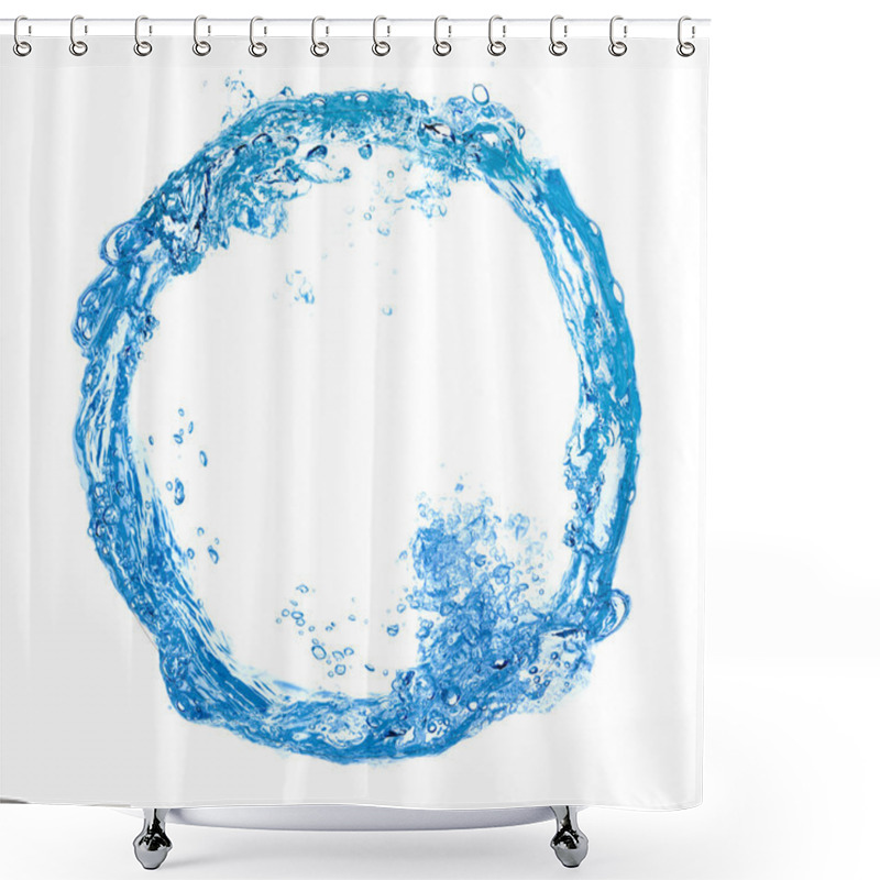 Personality  circle made of water splashes shower curtains