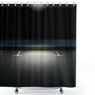 Personality  Parking Area Spotlit Shower Curtains
