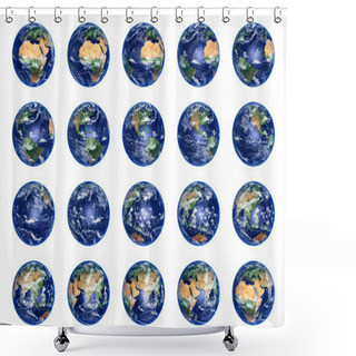 Personality  Earth Globes Collection Shower Curtains