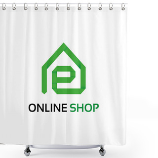 Personality  Origami Online Shop Logo Shower Curtains