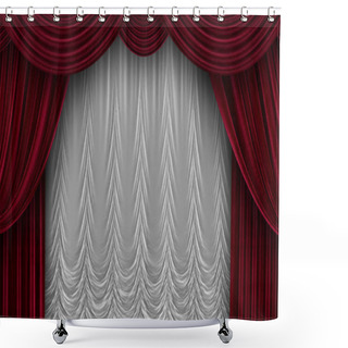Personality  Theater Velvet Curtains With White Curtain In 4k Shower Curtains