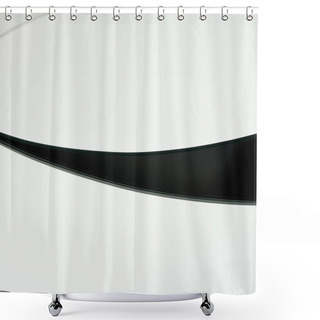 Personality  High Angle View Of Abstract Background With Curve Lines In Grey And Black Colors Shower Curtains