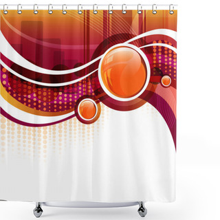 Personality  Abstract Red Background Shower Curtains
