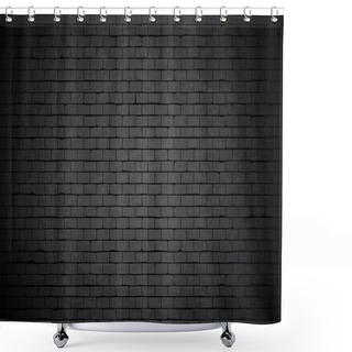 Personality  Black Grunge Brick Wall Background. Shower Curtains