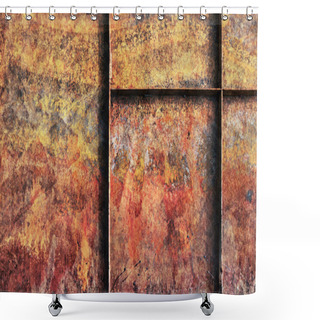Personality  Old Badly Corroded Metal Surface Grunge Texture Shower Curtains