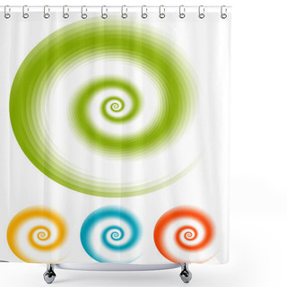 Personality  Radial Circles Abstract Backgrounds Shower Curtains