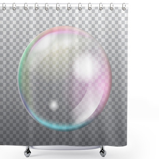 Personality  Abstract Transparent Soap Bubble Shower Curtains