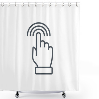 Personality  Multi Touch, Hand, Finger, Gesture Icon Shower Curtains