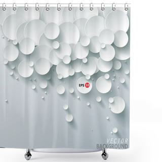 Personality  Drawing A Circle On A White Background Shower Curtains