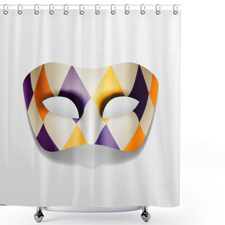 Personality  Vector Carnival Masquerade Party Mask Isolated Shower Curtains