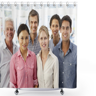 Personality  Mixed Group Business In Office Shower Curtains