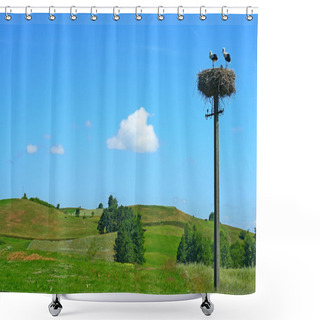 Personality  Polish Summer Landscape Shower Curtains