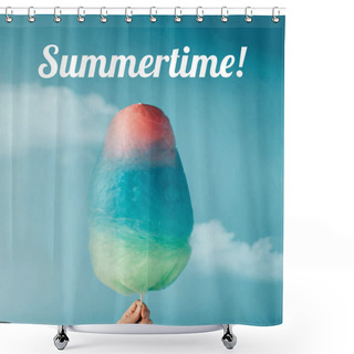 Personality  Male Hand Holding Cotton Candy  Shower Curtains